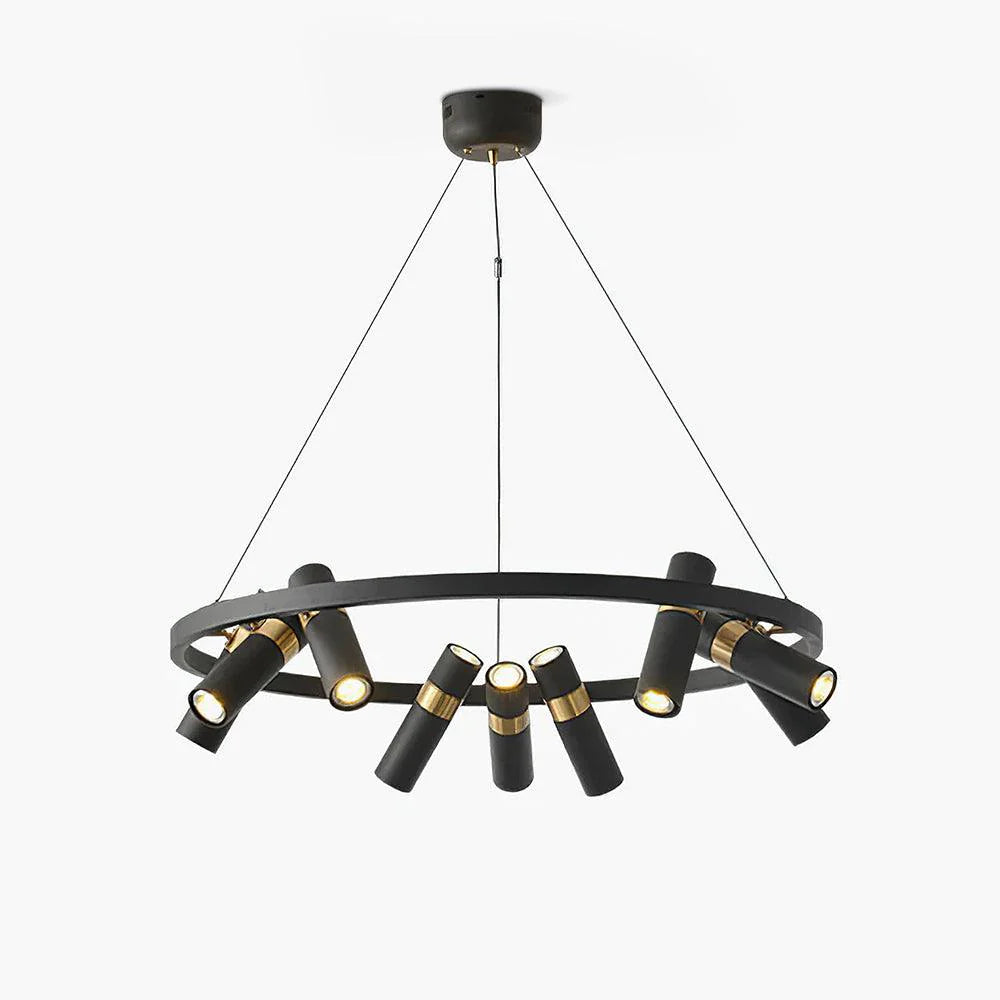 Black Mutil Pipe Chandelier 1