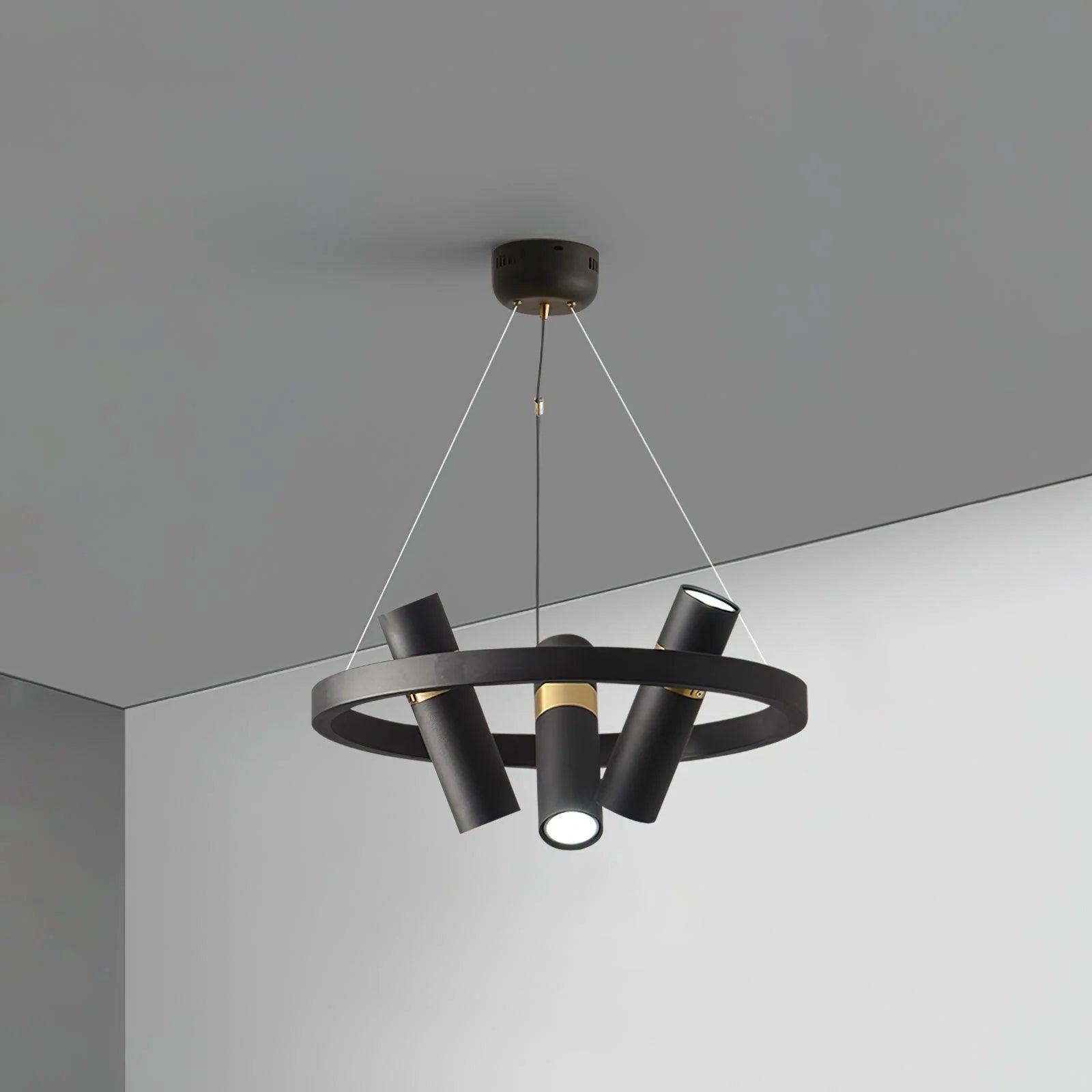 Black Mutil Pipe Chandelier 11