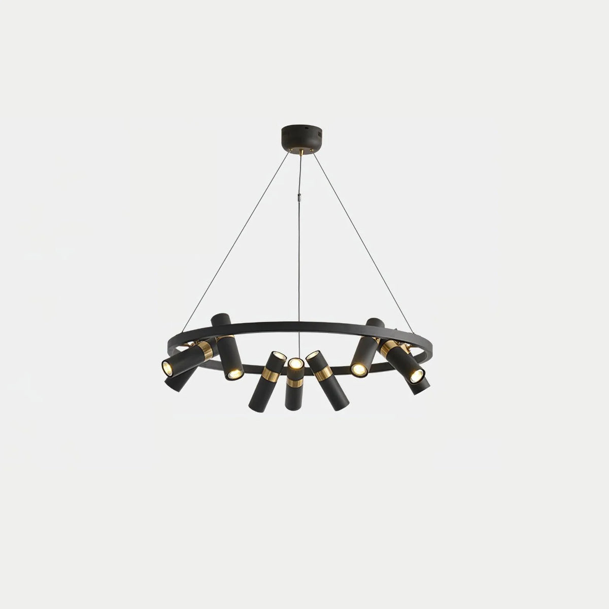 Black Mutil Pipe Chandelier 14