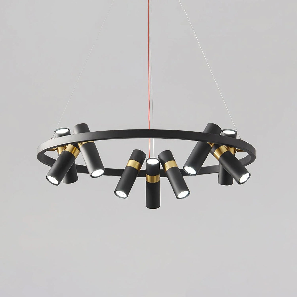 Black Mutil Pipe Chandelier 17