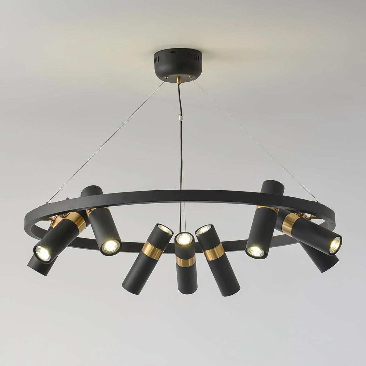 Black Mutil Pipe Chandelier 25