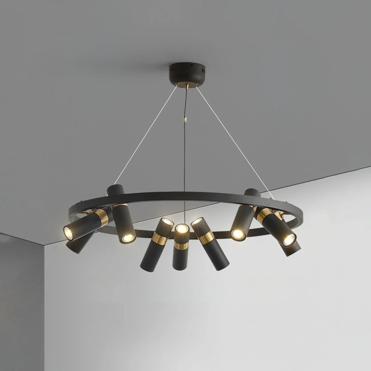 Black Mutil Pipe Chandelier 26