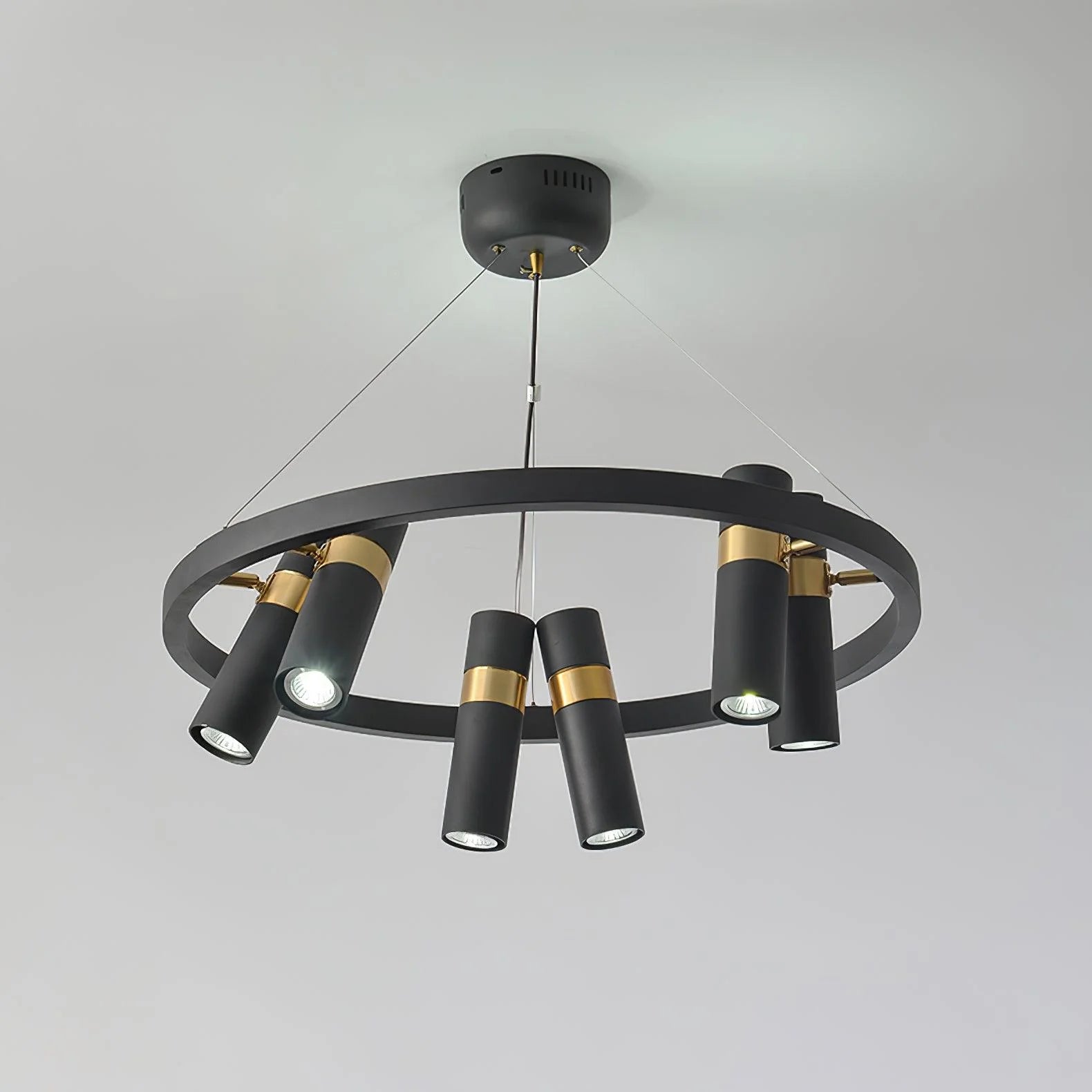 Black Mutil Pipe Chandelier 6