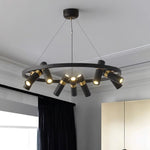 Black Mutil Pipe Chandelier 7