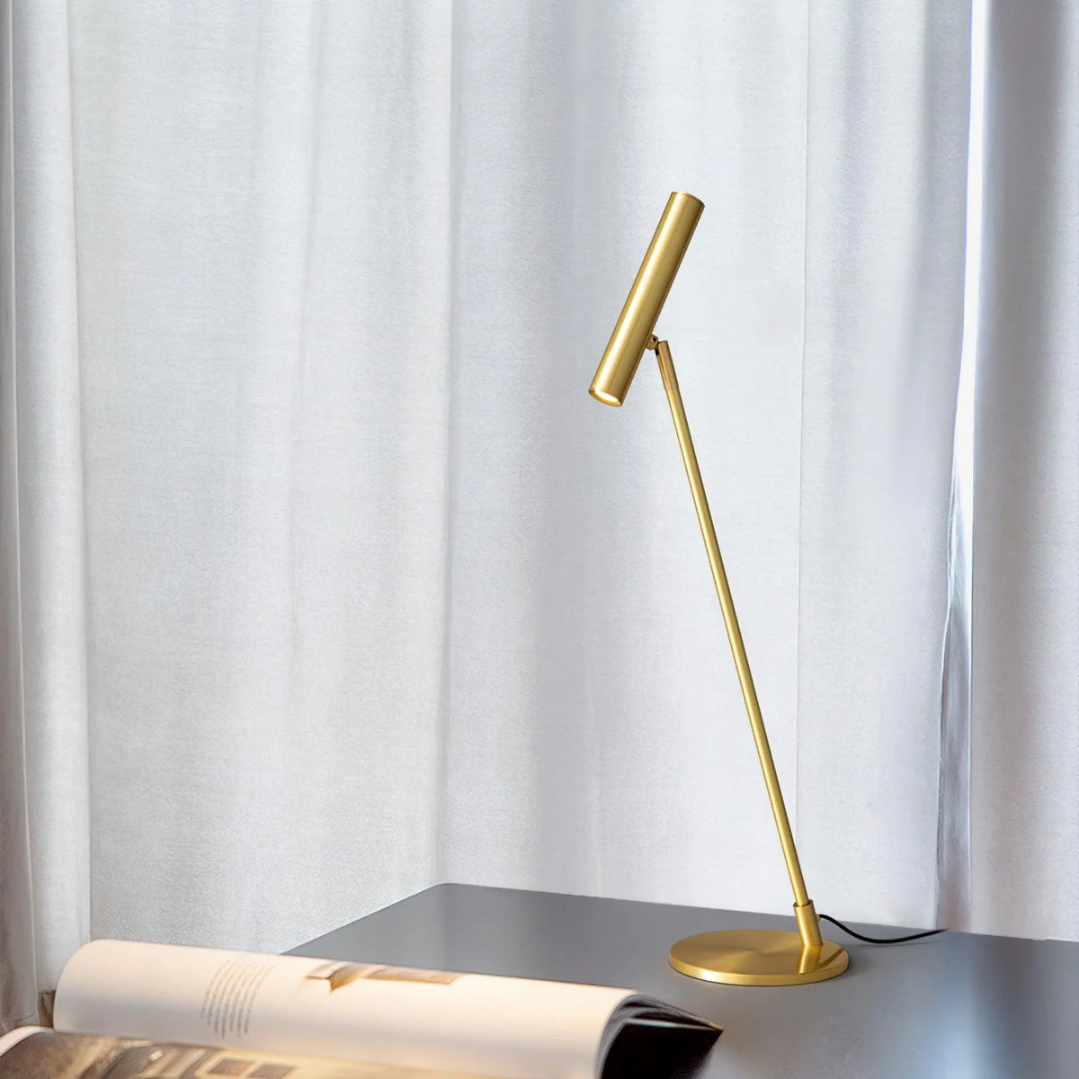 Brass Pole Table Lamp 2