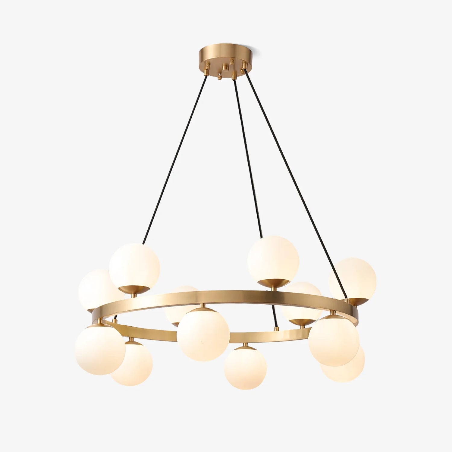 Bubbles Brass Ring Chandelier 1