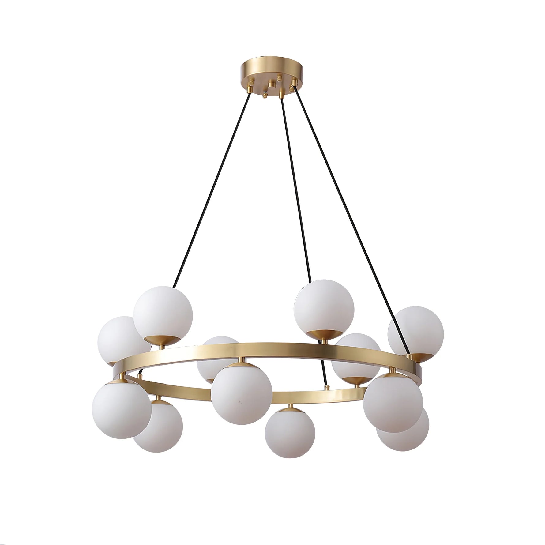 Bubbles Brass Ring Chandelier 11