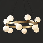 Bubbles Brass Ring Chandelier 4