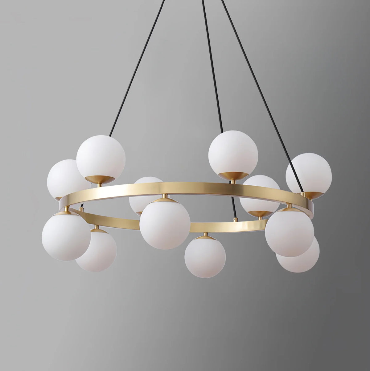 Bubbles Brass Ring Chandelier 9