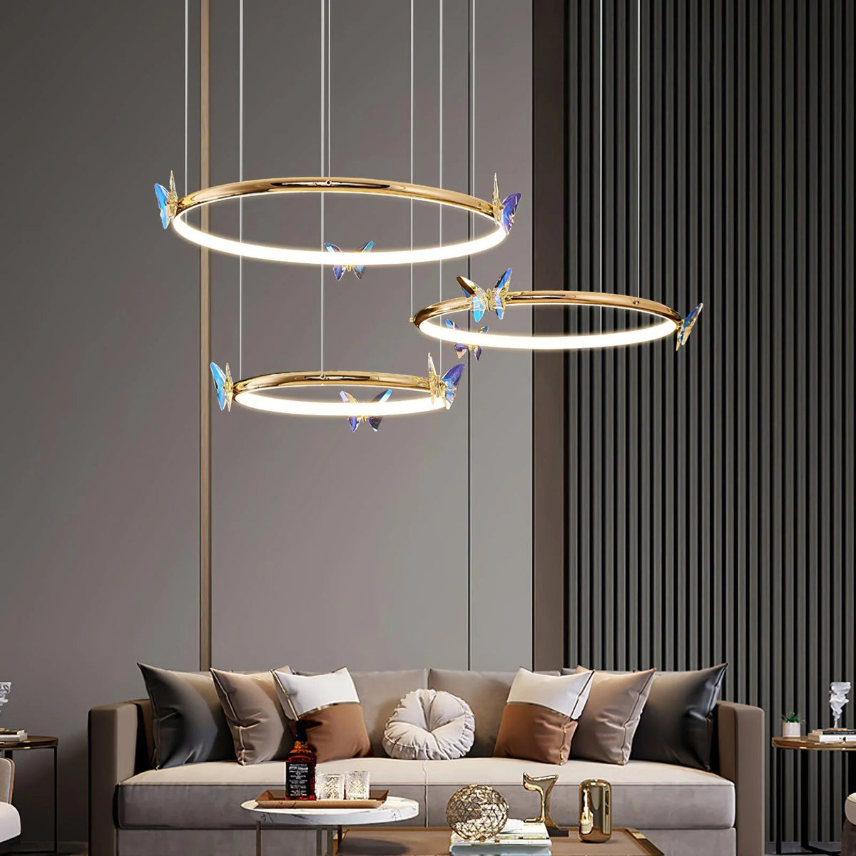  Butterfly Elliptic ring Chandelier 1