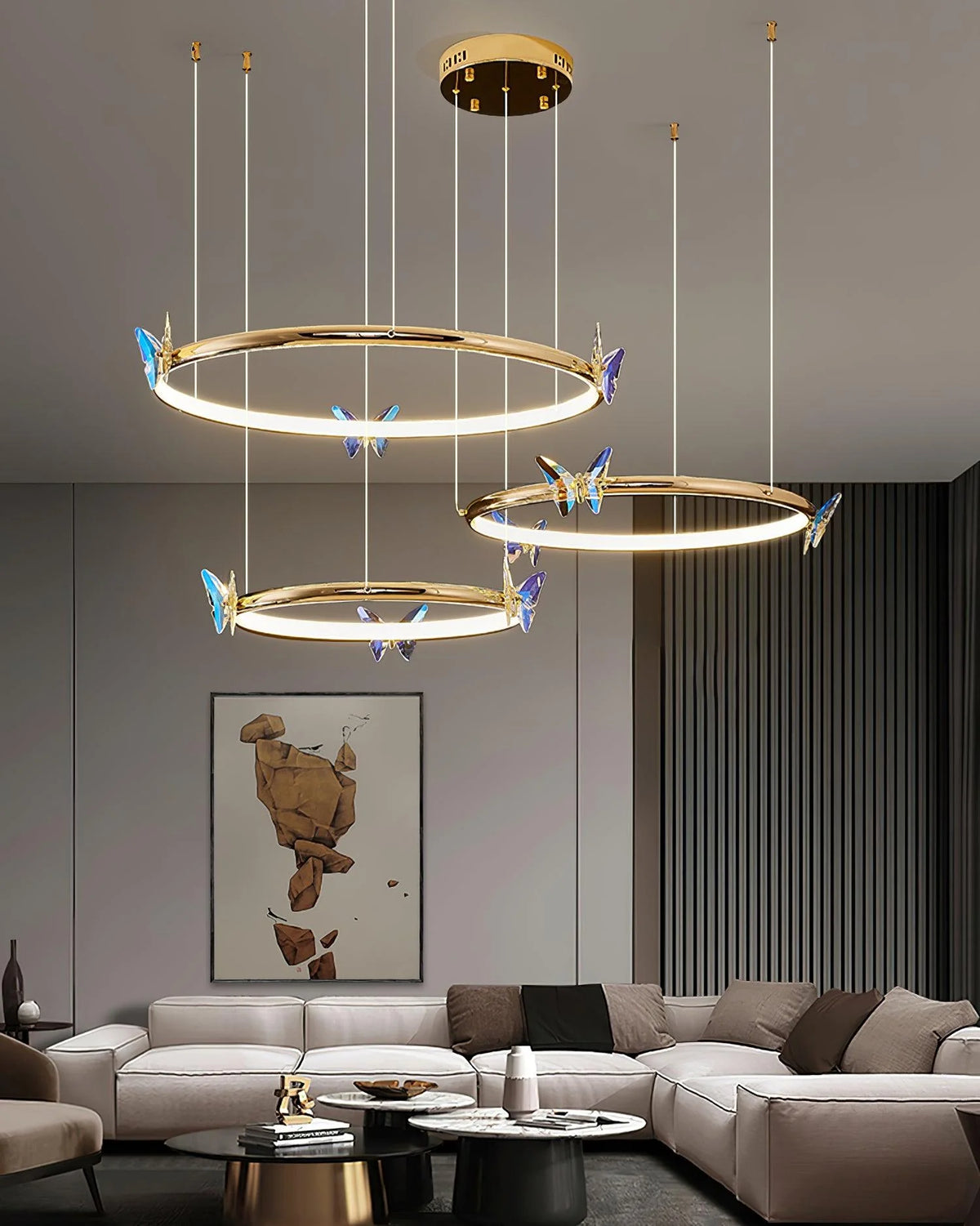  Butterfly Elliptic ring Chandelier 15