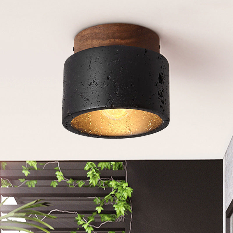 Lampe de plafond en pierre de grotte