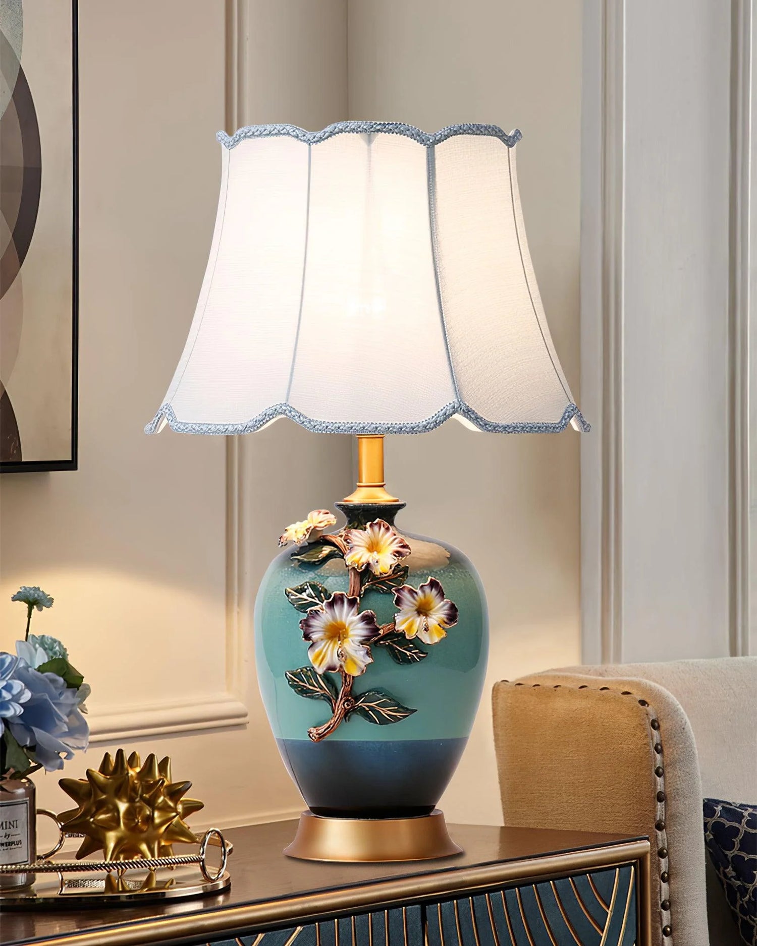 Ceramic Flower Table Lamp 2