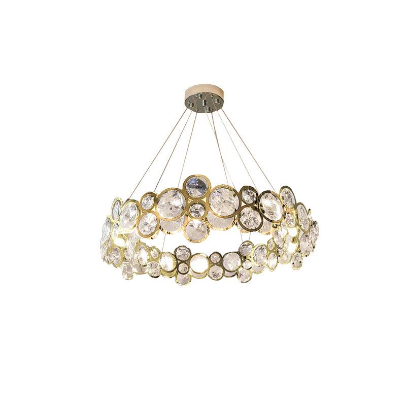 Chrome Round Crystal Chandelier 12