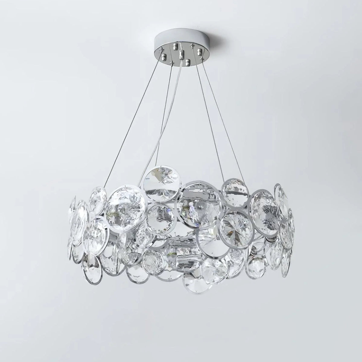 Chrome Round Crystal Chandelier 15