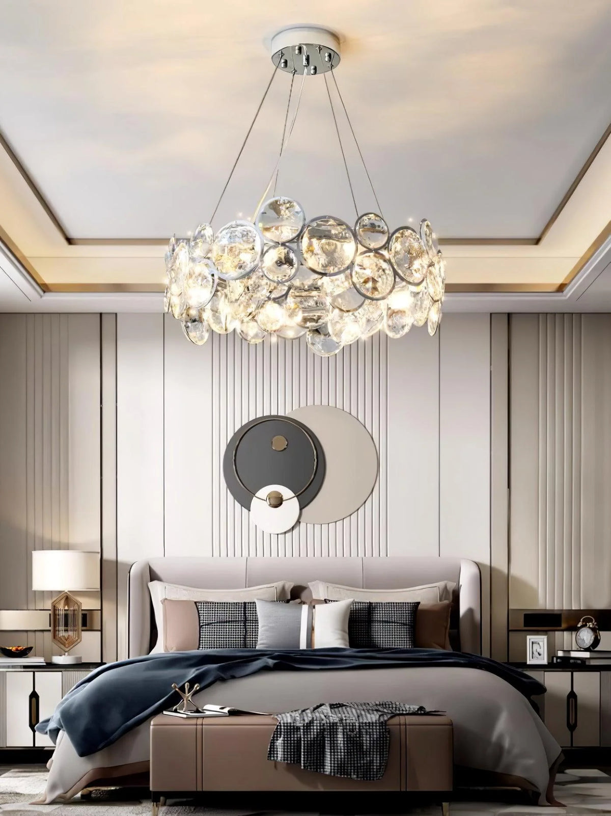 Chrome Round Crystal Chandelier 19