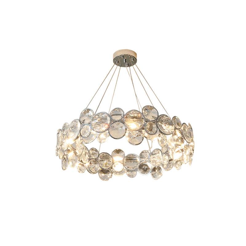 Chrome Round Crystal Chandelier 27