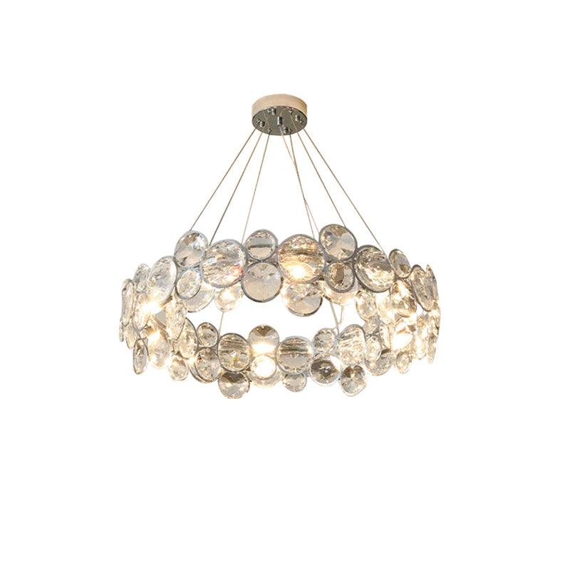 Chrome Round Crystal Chandelier 28