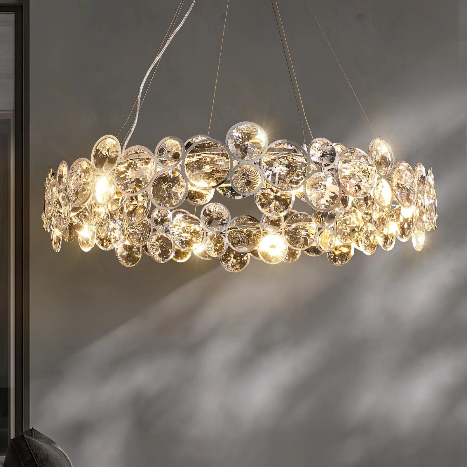 Chrome Round Crystal Chandelier 3