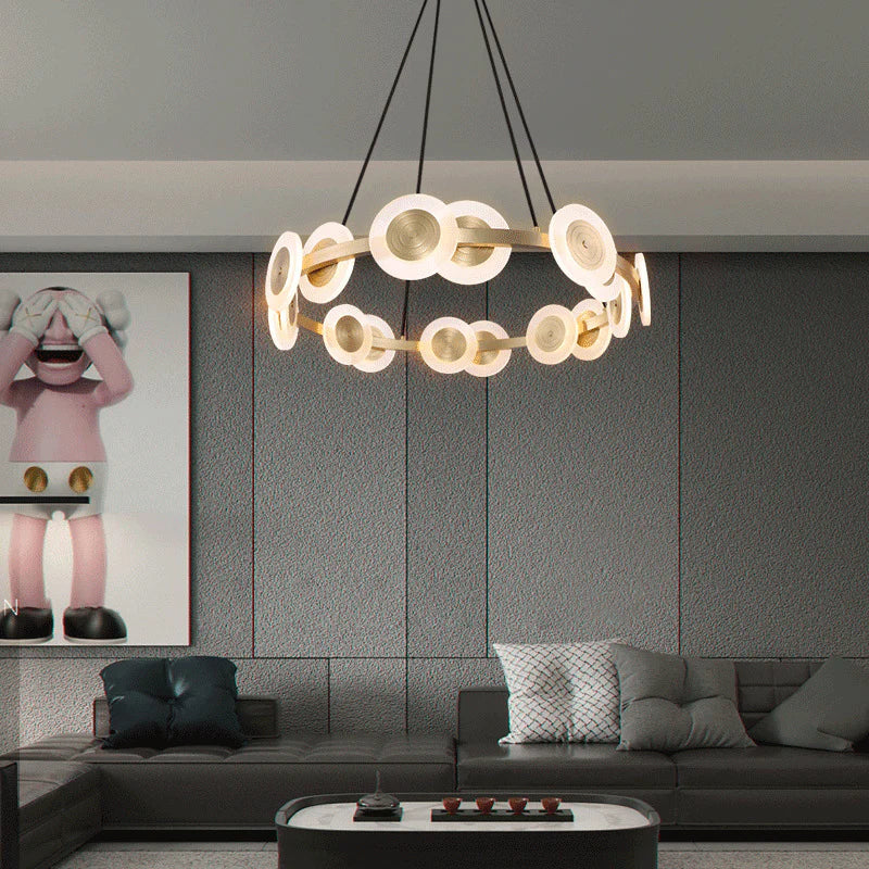 Circular Optical Disc Chandelier 10