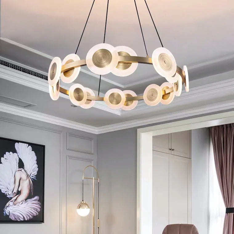 Circular Optical Disc Chandelier 5