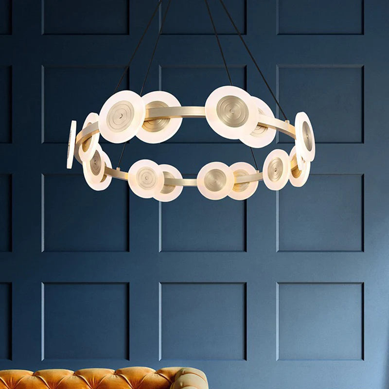 Circular Optical Disc Chandelier 7