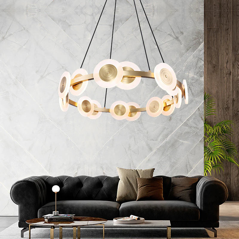 Circular Optical Disc Chandelier 9