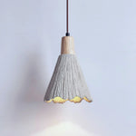 close-up of the white gray pendant light