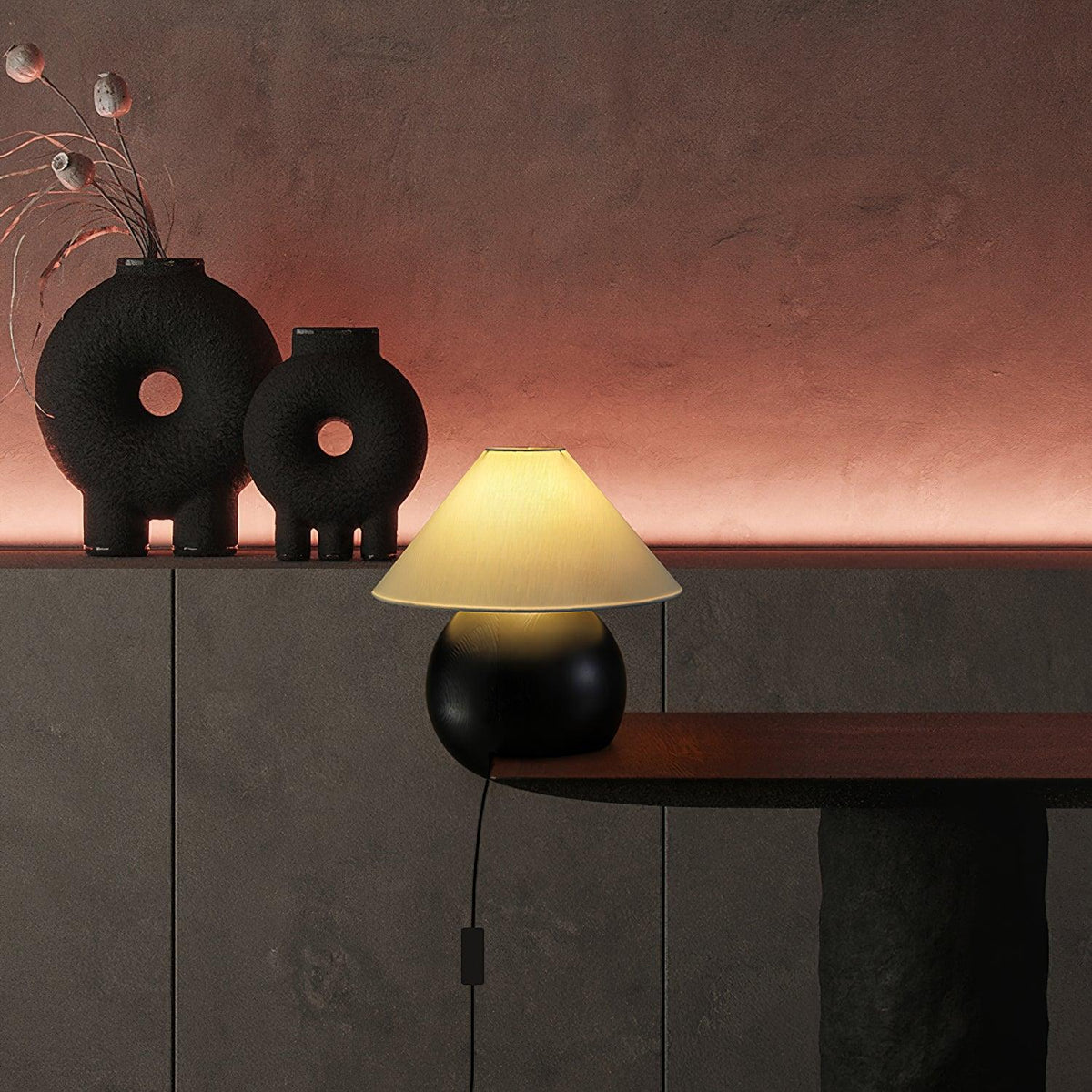 Corner Log Table Lamp 4