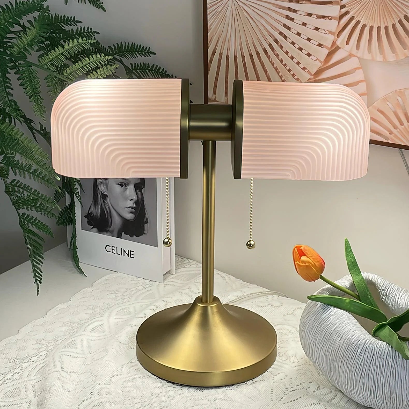 Corrugated Glass Table Lamp-2