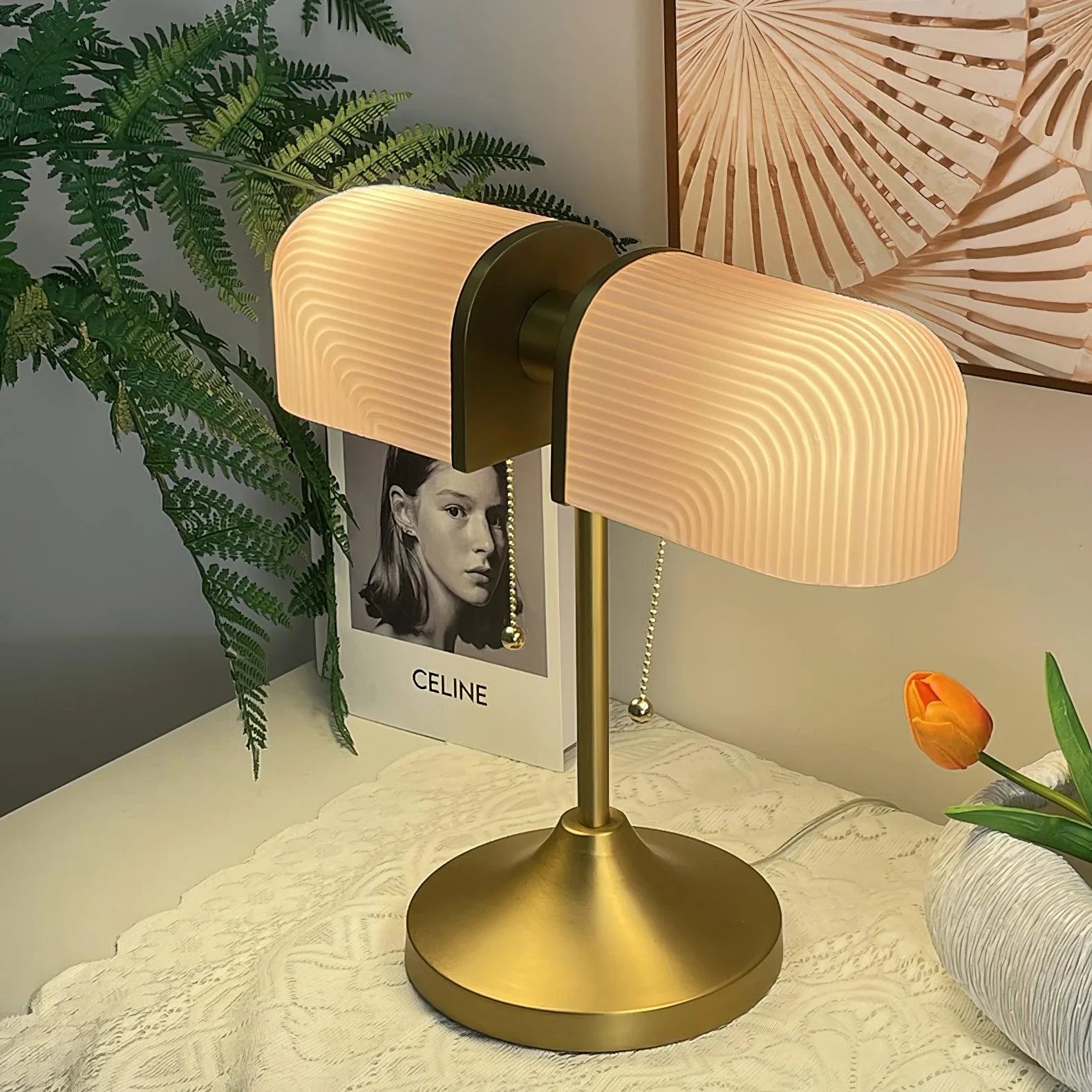 Corrugated Glass Table Lamp-7