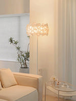 Cream Hydrangea Floor Lamp 17