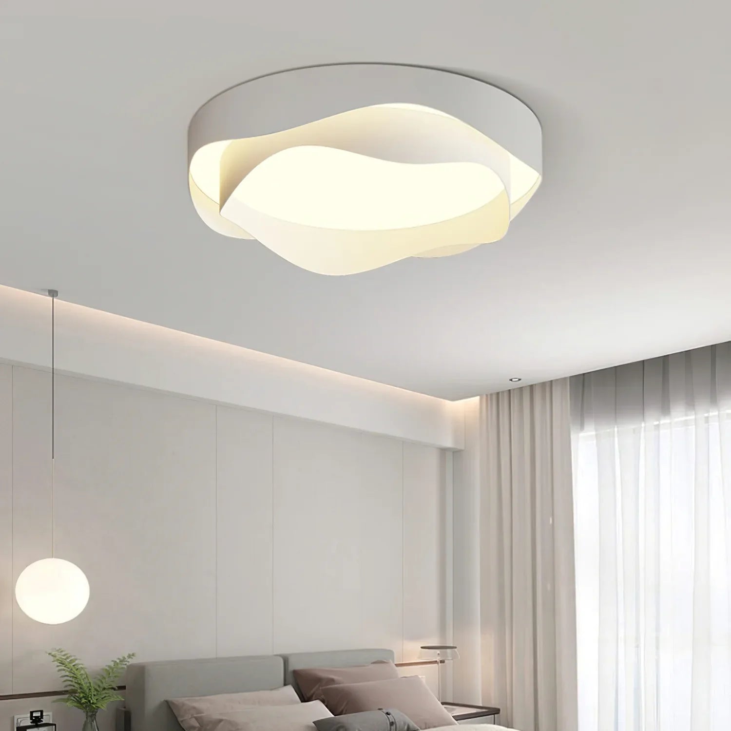 Versatile Cream Rose Ceiling Light – Perfect for Modern and Classic Home Styles