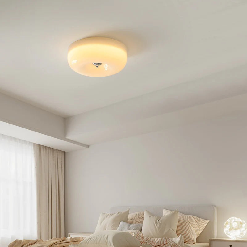 Cream_Round_Ceiling_Light_in the bedroom