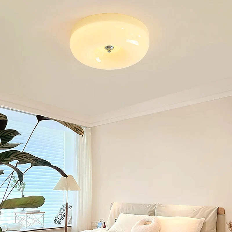 Cream_Round_Ceiling_Light_in the lounge