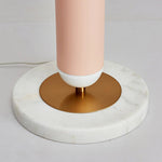 Close-up of the sturdy base of the sausage lamp