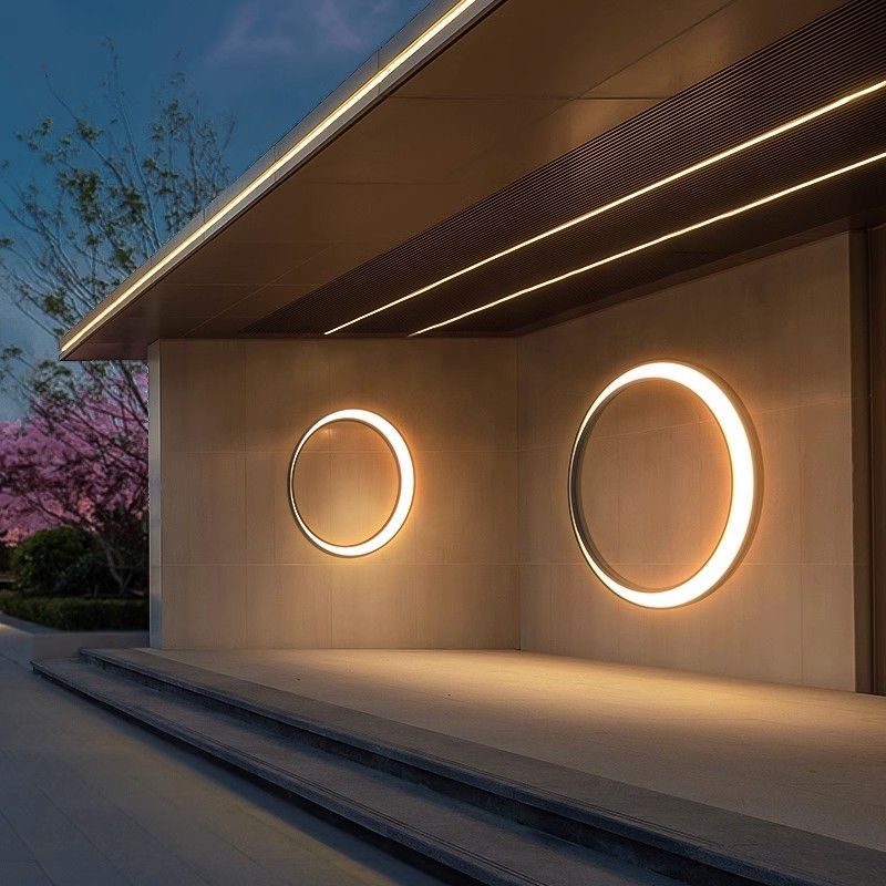 Eye - catching Crescent Wall Light brightening up a plain wall surface