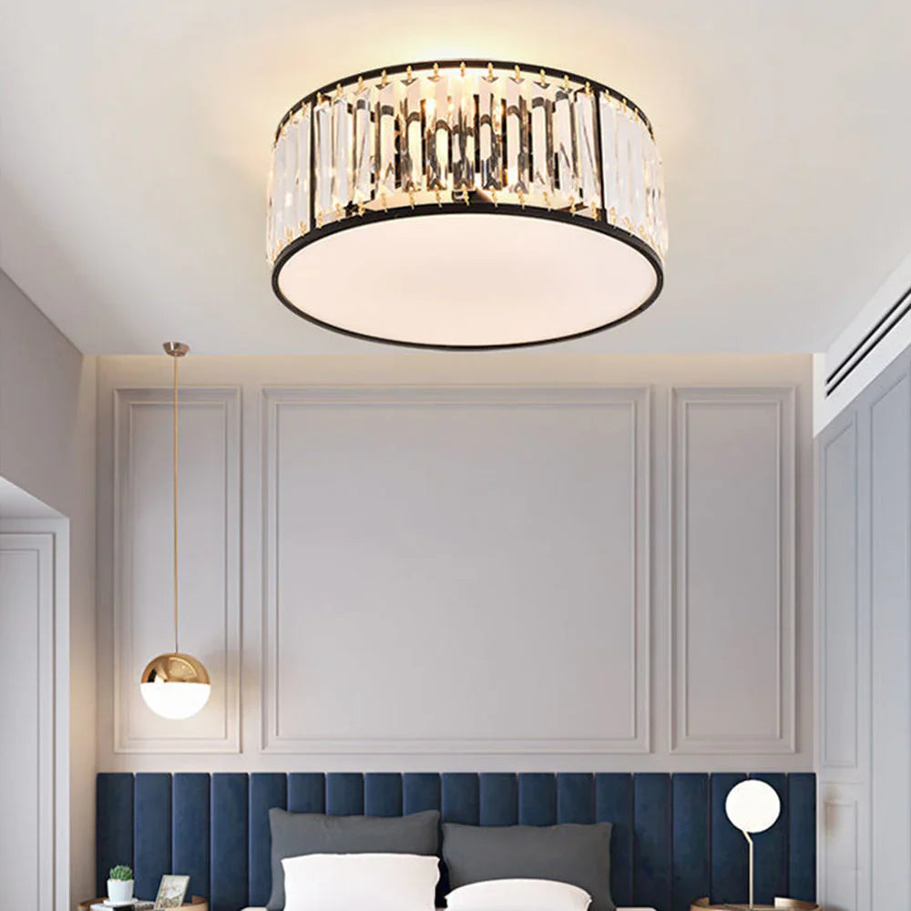 Crystal_Ceiling_Light_with black lamp body