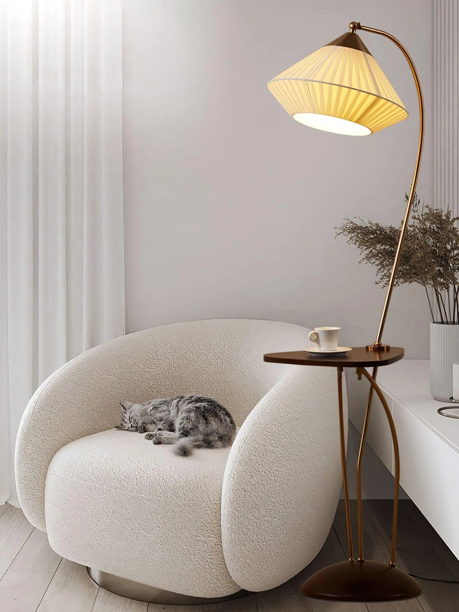 Curve With Table Floor Lamp 3