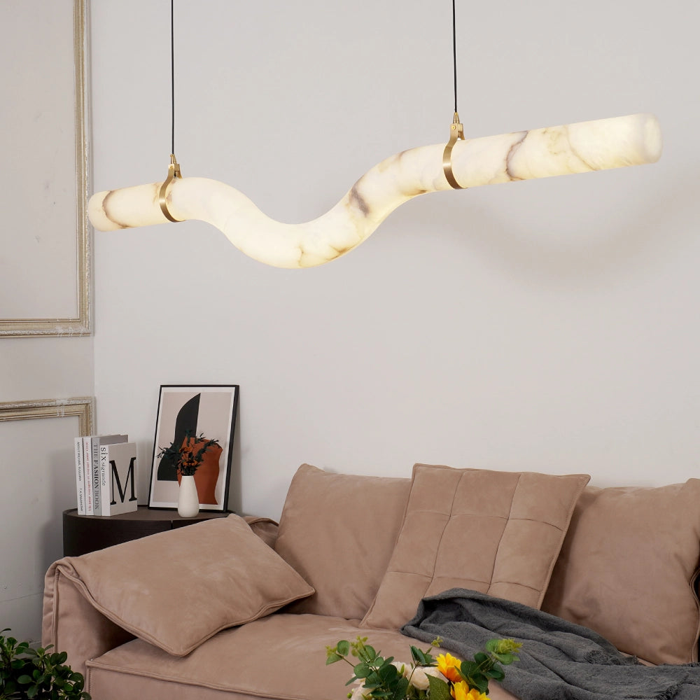 Curved Alabaster Chandelier 4