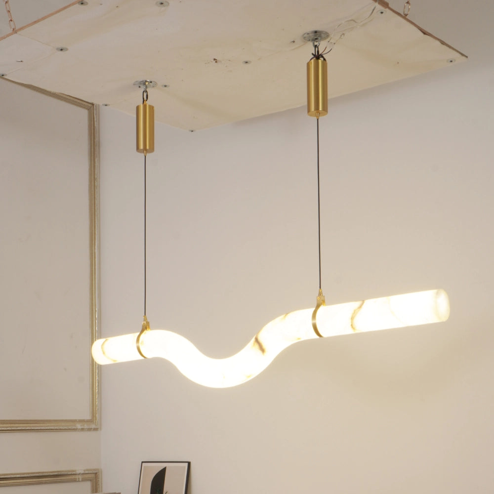 Curved Alabaster Chandelier 5
