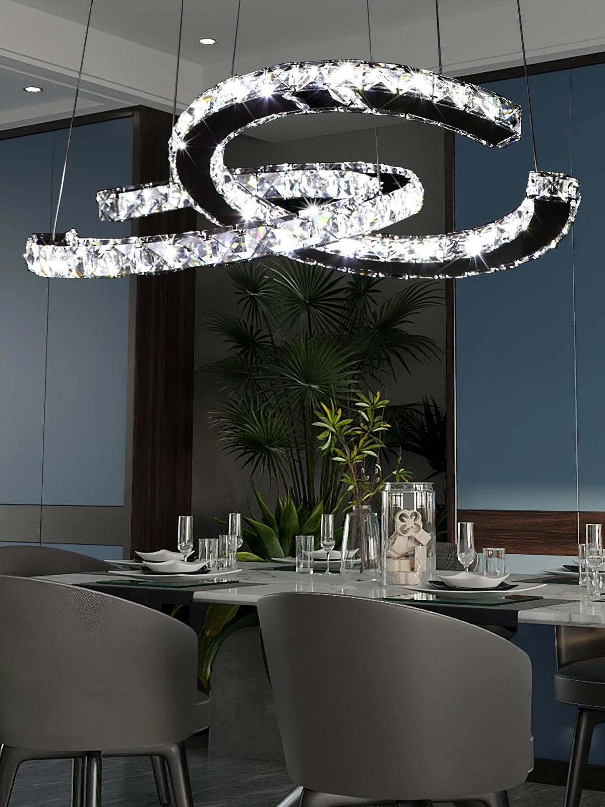 Double C Crystal Chandelier 12