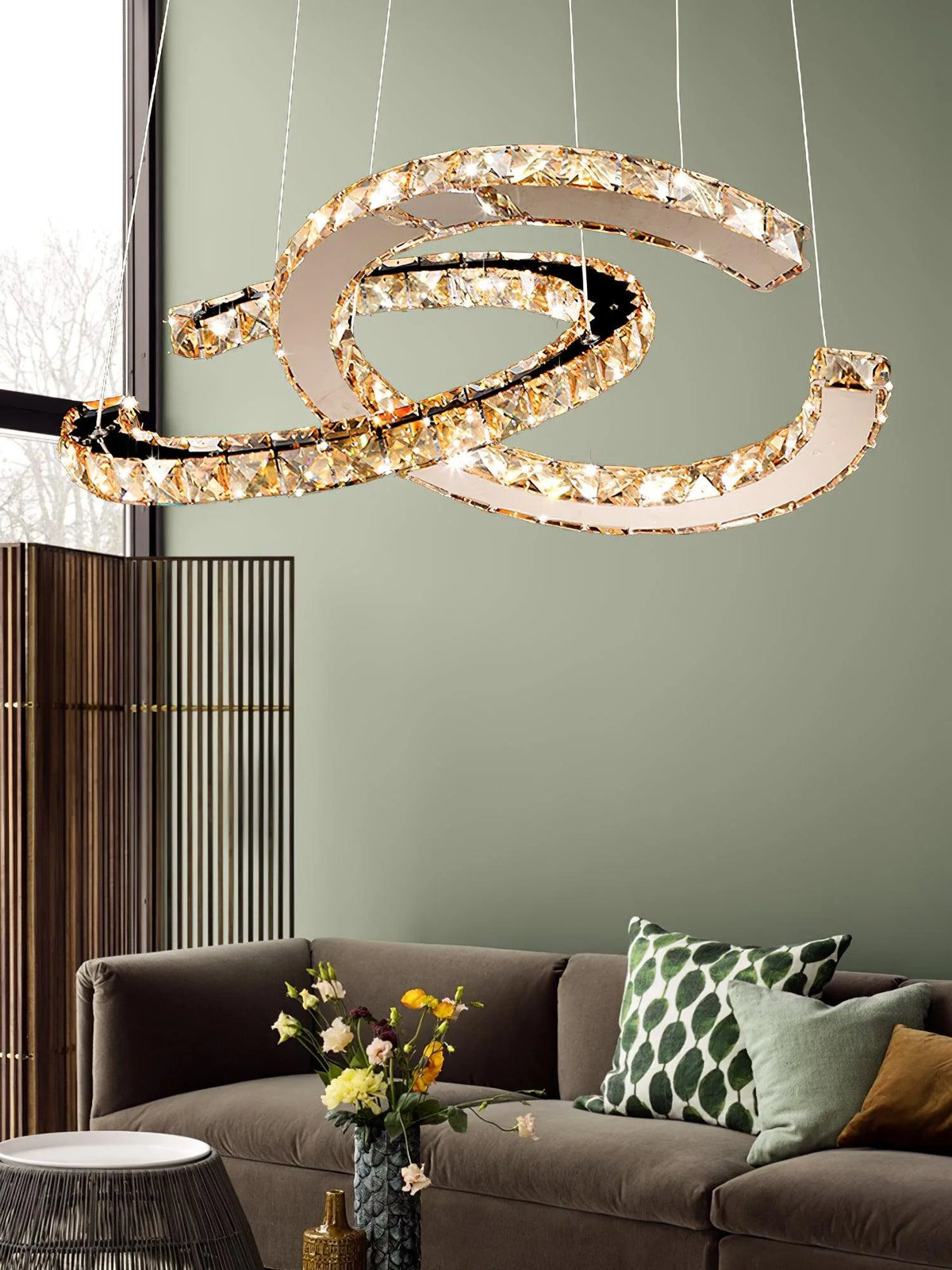 Double C Crystal Chandelier 17