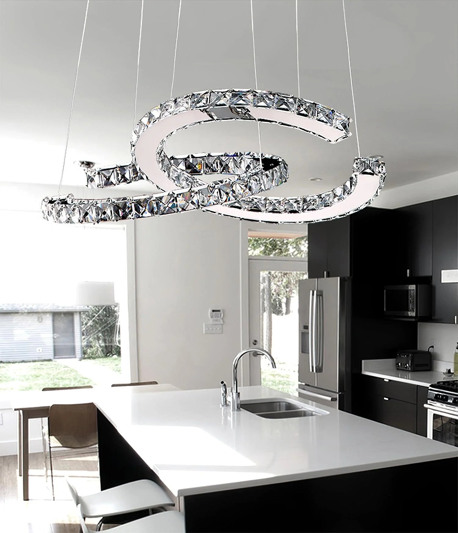 Double C Crystal Chandelier 3