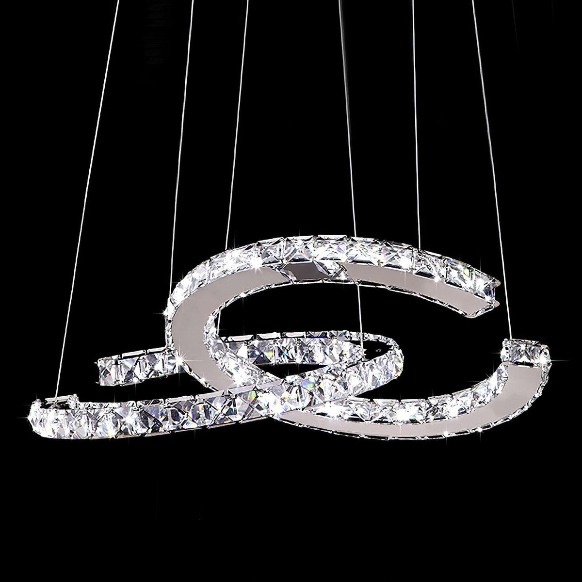 Double C Crystal Chandelier 7