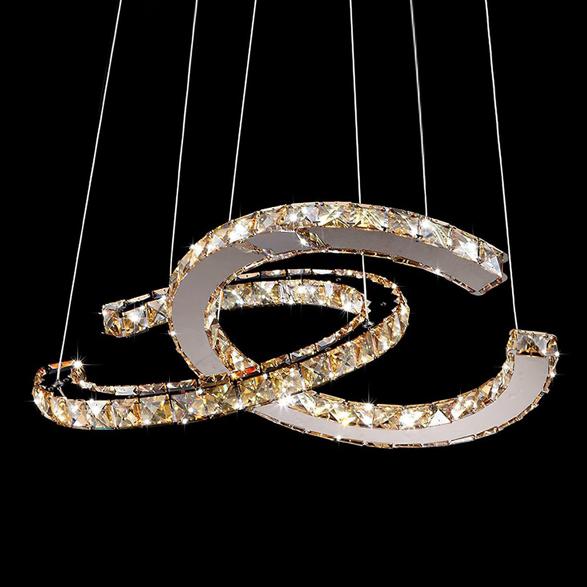 Double C Crystal Chandelier 8