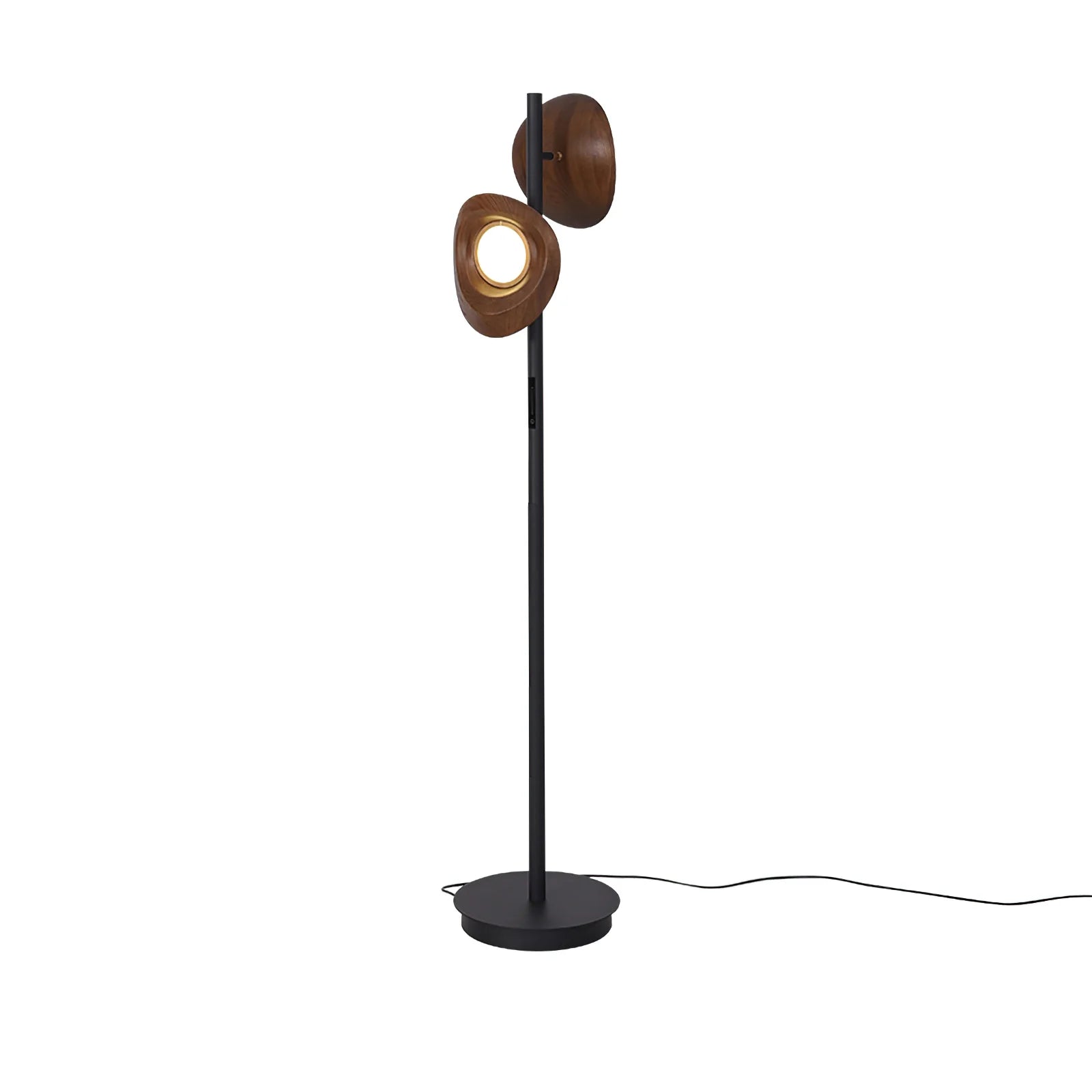 Walnut floor lamp front view