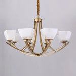 Dover Brass Glass Chandelier 10