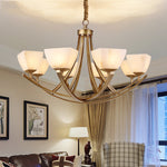 Dover Brass Glass Chandelier 2