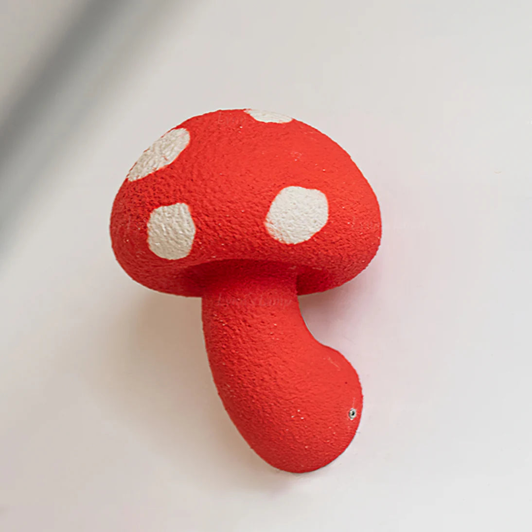 Close up image of red mushroom light